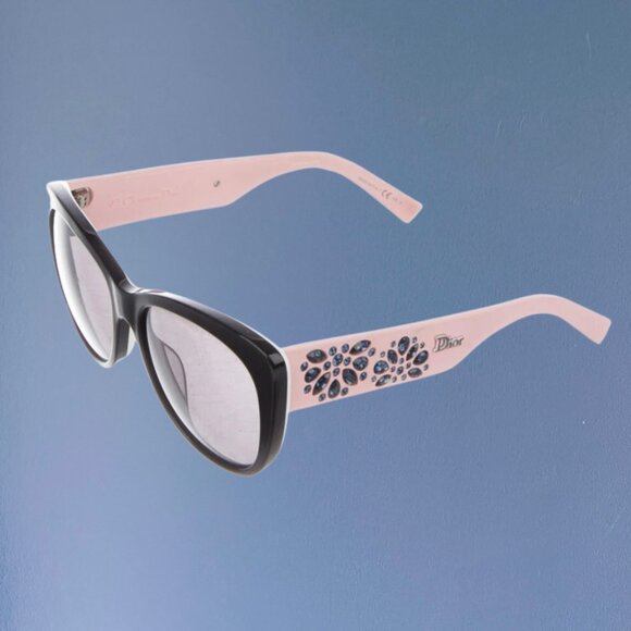 *VINTAGE* Christian Dior Swarovski Wayfarer Sunglasses I Authentic - Picture 3 of 4
